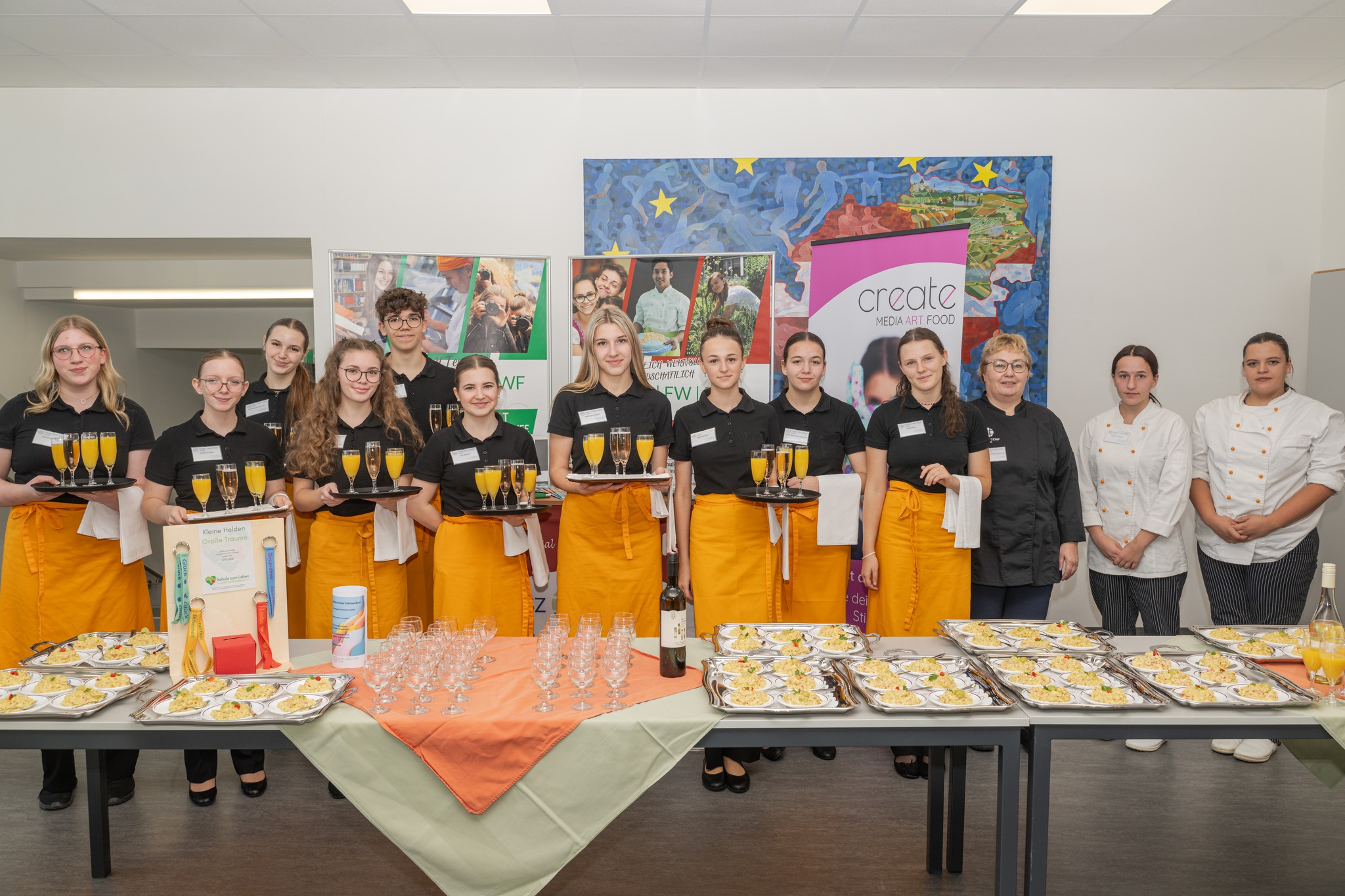Gemeinsam stark für die Eröffnung des Schulzentrums Mittelschule Groß-Siegharts!